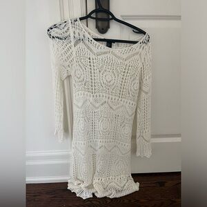 White knit dress